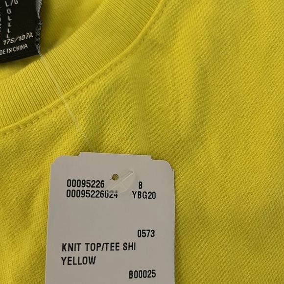 FOREVER 21 MEN Yellow Distressed Cotton Blend T Shirt Size Large New - Picture 5 of 6
